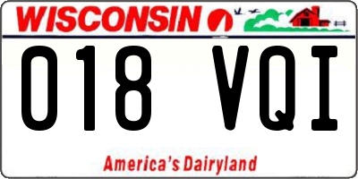 WI license plate 018VQI