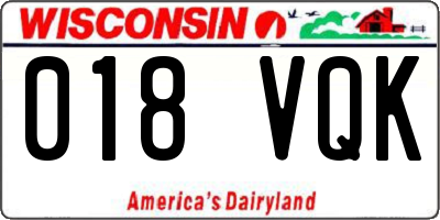 WI license plate 018VQK