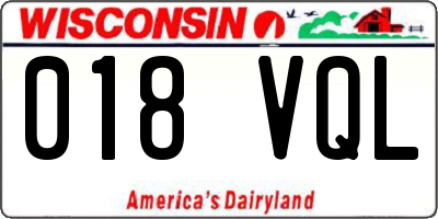 WI license plate 018VQL
