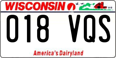 WI license plate 018VQS