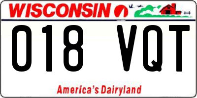 WI license plate 018VQT