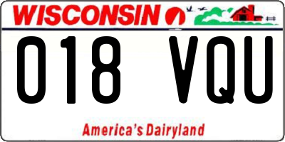 WI license plate 018VQU