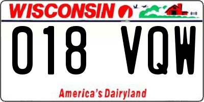 WI license plate 018VQW