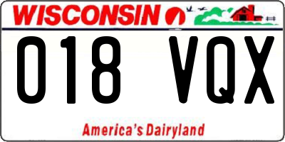 WI license plate 018VQX