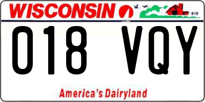WI license plate 018VQY