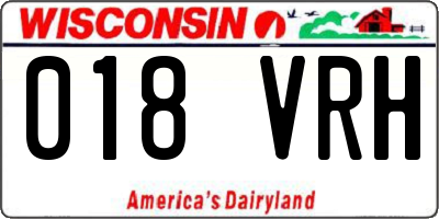 WI license plate 018VRH