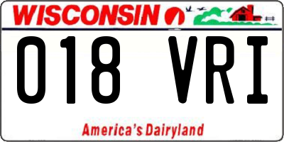 WI license plate 018VRI