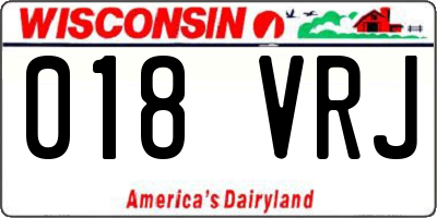 WI license plate 018VRJ
