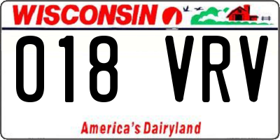 WI license plate 018VRV