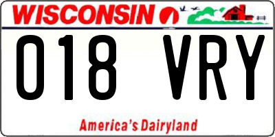 WI license plate 018VRY
