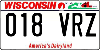 WI license plate 018VRZ