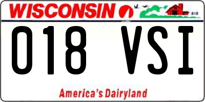 WI license plate 018VSI