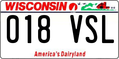 WI license plate 018VSL