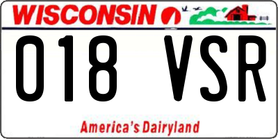 WI license plate 018VSR