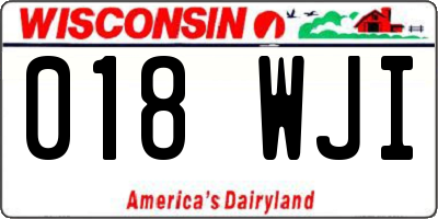 WI license plate 018WJI