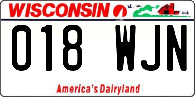 WI license plate 018WJN