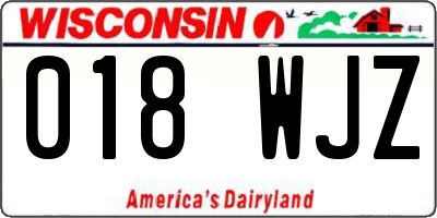 WI license plate 018WJZ