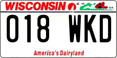 WI license plate 018WKD