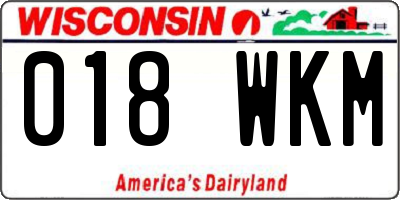 WI license plate 018WKM