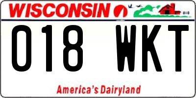 WI license plate 018WKT