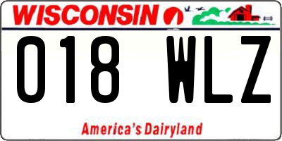 WI license plate 018WLZ