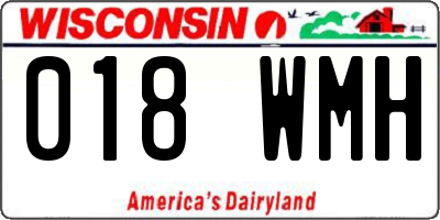 WI license plate 018WMH