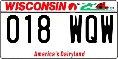 WI license plate 018WQW