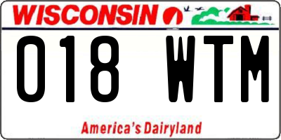 WI license plate 018WTM