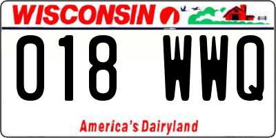 WI license plate 018WWQ