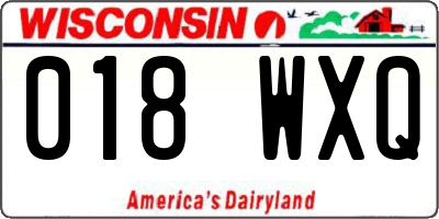WI license plate 018WXQ
