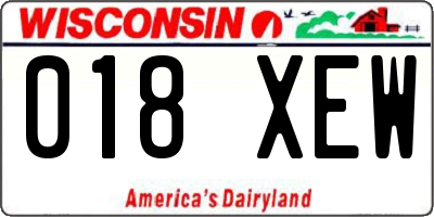 WI license plate 018XEW