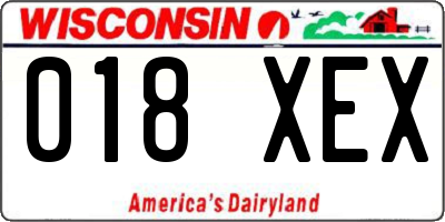 WI license plate 018XEX