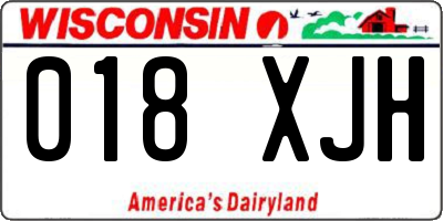 WI license plate 018XJH