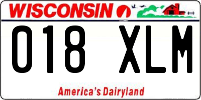 WI license plate 018XLM