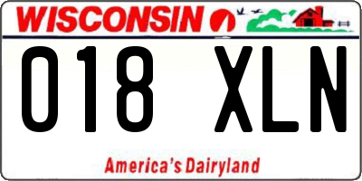WI license plate 018XLN