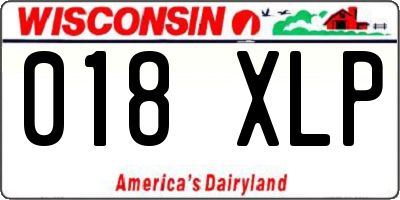 WI license plate 018XLP