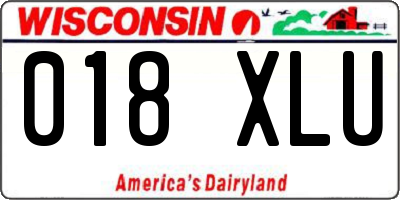 WI license plate 018XLU