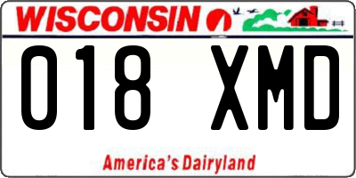 WI license plate 018XMD