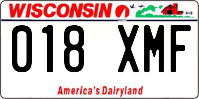 WI license plate 018XMF