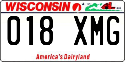 WI license plate 018XMG