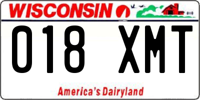 WI license plate 018XMT