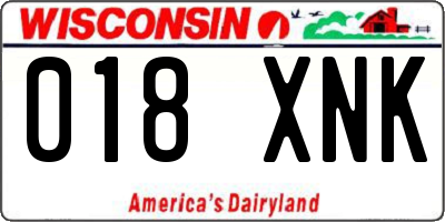 WI license plate 018XNK