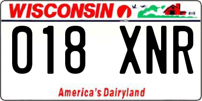 WI license plate 018XNR