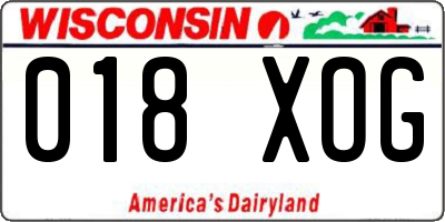 WI license plate 018XOG