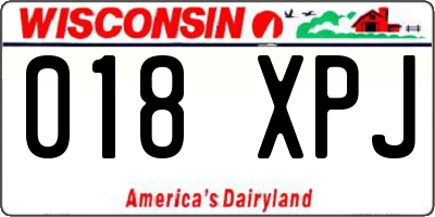 WI license plate 018XPJ