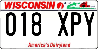 WI license plate 018XPY