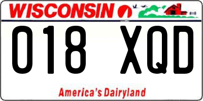WI license plate 018XQD