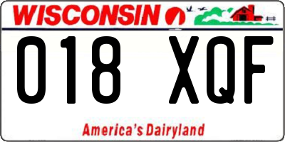 WI license plate 018XQF