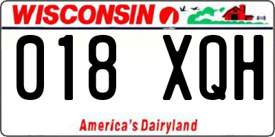 WI license plate 018XQH