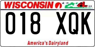 WI license plate 018XQK